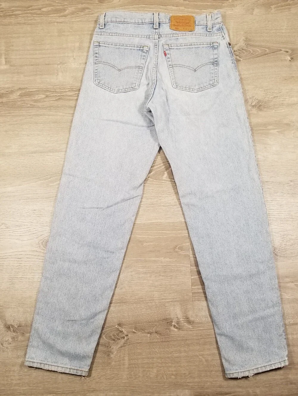 Vintage 90s Levi's 550 Relaxed Fit Jeans Made In USA Light Wash Mens 32x32